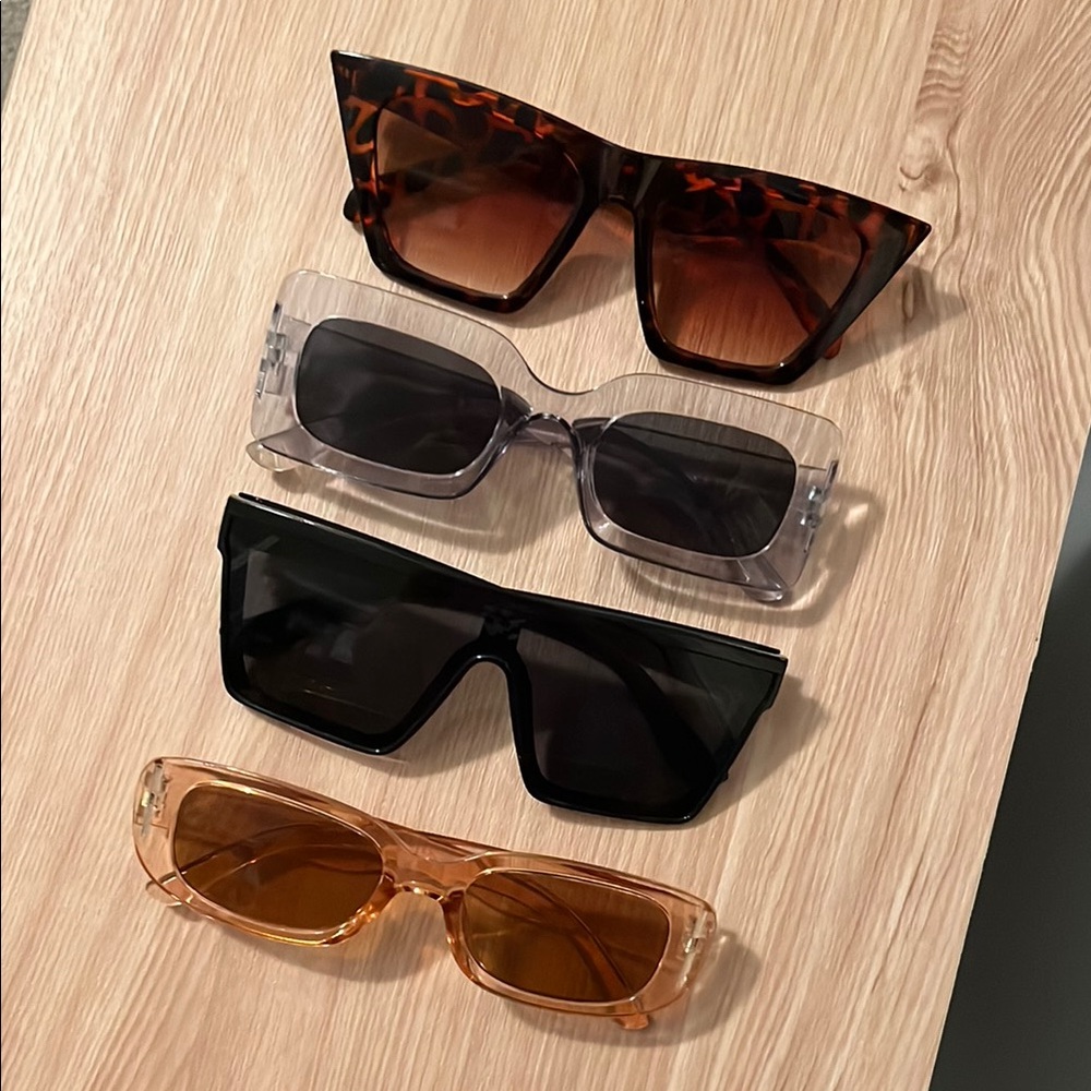 Stylish Women's Sunglasses Set - Tortoise, Black, Gray, Tan